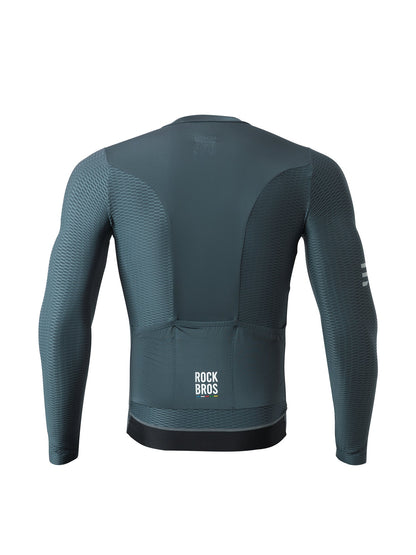 Road To Sky – Men’s Grey Long-Sleeve Cycling Jersey