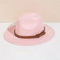 Unisex Wool Fedora – Flat-Brim Felt Hat for Fall & Winter