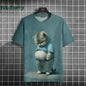 Cat Print T-shirts for Men - Y2K Graphic T-Shirt