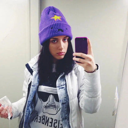Embroidered Woolen Winter Pullover Hat