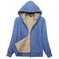 Sherpa-Lined Fleece Zip-Up Hoodie Jacket Women