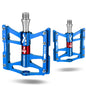 ROCKBROS 4 Bearings Mountain MTB Bike Pedals Platform Flat Aluminum Alloy 9/16"