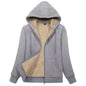 Sherpa-Lined Fleece Zip-Up Hoodie Jacket Women