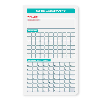 Shieldfolio Stonebook & Ghost Pen - Crypto Seed Phrase Storage Notebook