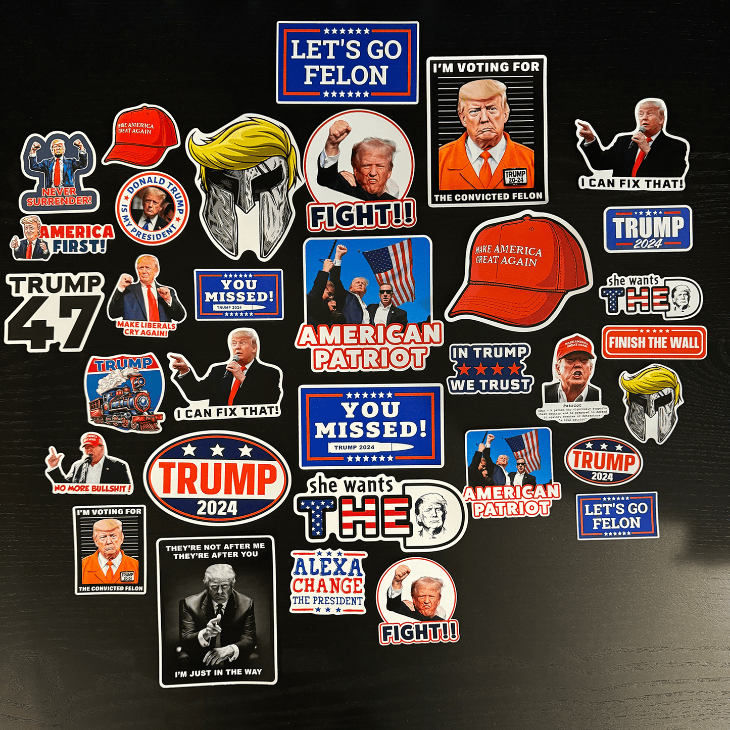 Trump 33 Piece Sticker Pack