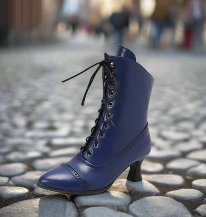 Women’s High Heel Martin Boots – British Style Motorcycle Fashion