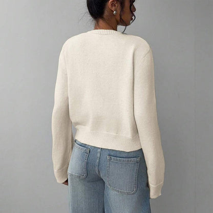 Light Ribbed Button-Up Cardigan