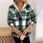 Women's Plaid Fleece Lined Hooded Jacket