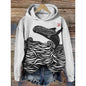 Women’s Printed Hooded Long Sleeve Pullover Sweatshirt