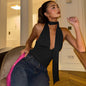 Women's Scarf Lace-Up Low-Cut Back Cutout Sling Top