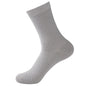 Bamboo fiber cotton socks mid tube men's socks double needle dark flower square grid socks