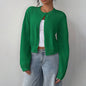 Light Ribbed Button-Up Cardigan