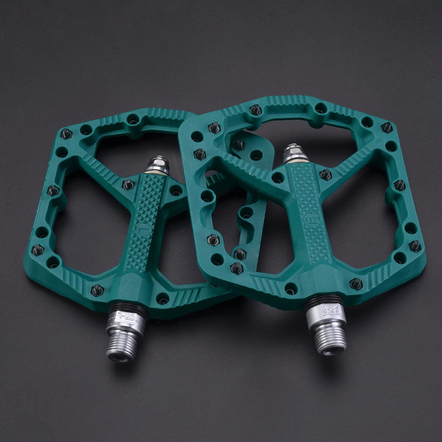 ROCKBROS Mountain Bike Pedals Flat MTB Pedals Nylon Fiber Bicycle Platform Pedals