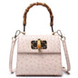 Buckle bag ostrich pattern single shoulder diagonal cross women's bag