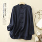 Women’s Retro Chinese-Style Cotton & Linen Loose Top