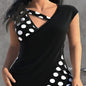 Women's Sleeveless Collar With Unique Design T-shirt Top