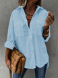Women’s Casual Long Sleeve Shirt with Pocket