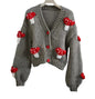 Women’s Mushroom Crochet Short Cardigan
