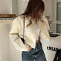 Women's Solid Color Long Sleeve Baseball Jacket