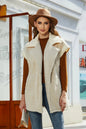 Collared Neck Button Up Vest Coat