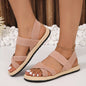Crisscross Open Toe Flat Sandals