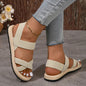 Crisscross Open Toe Flat Sandals