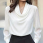 Women's Elegant Draped Neck Blouse