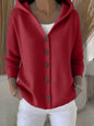 Women’s Button-Down Hoodie Cardigan Sweater Coat