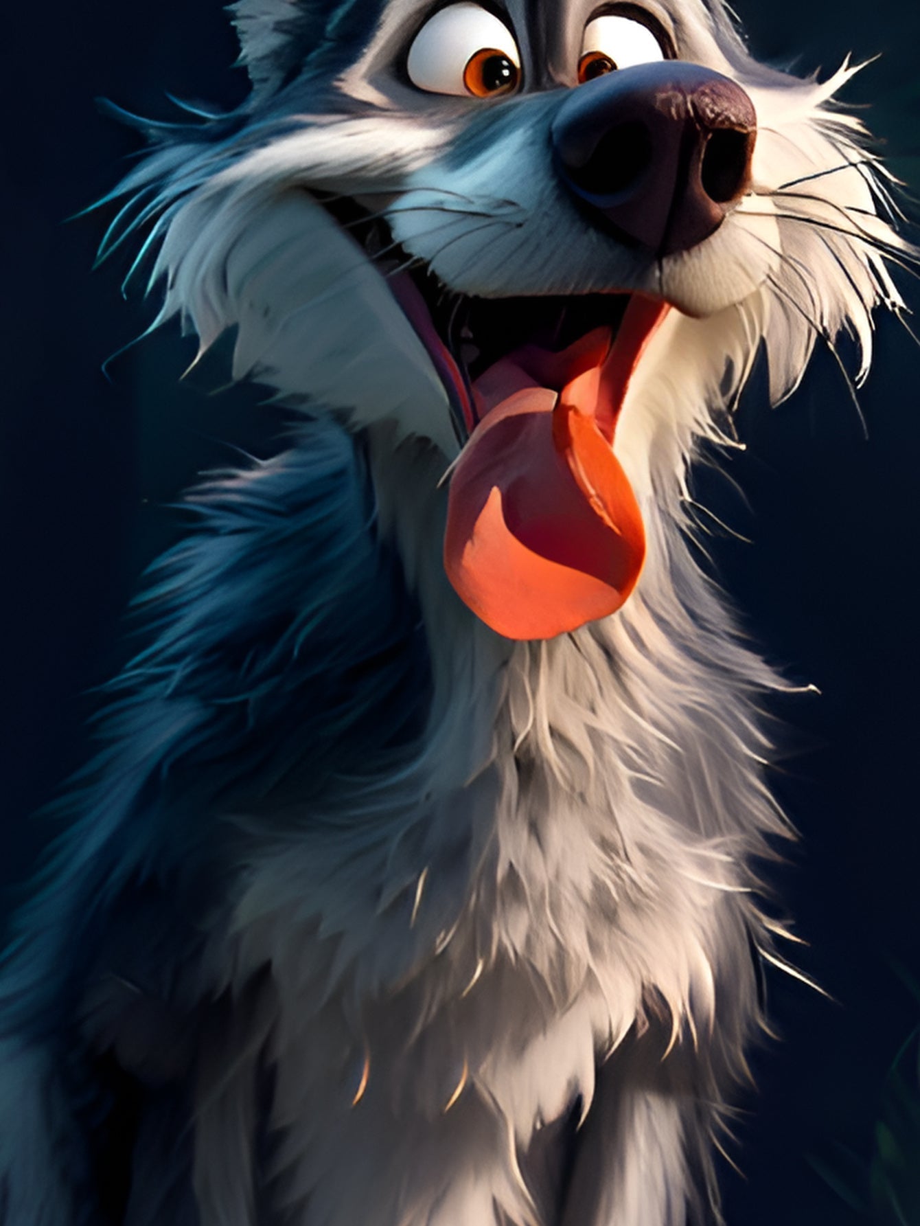 Men's 3D Wolf Print T-shirt - Casual Round Neck