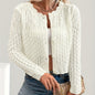 Women's Solid Color Elegant Round Neck Cardigan Top