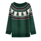 Women's Casual Pine Pattern Sweater