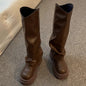 Women’s Platform Dress Boots – British Style Autumn/Winter