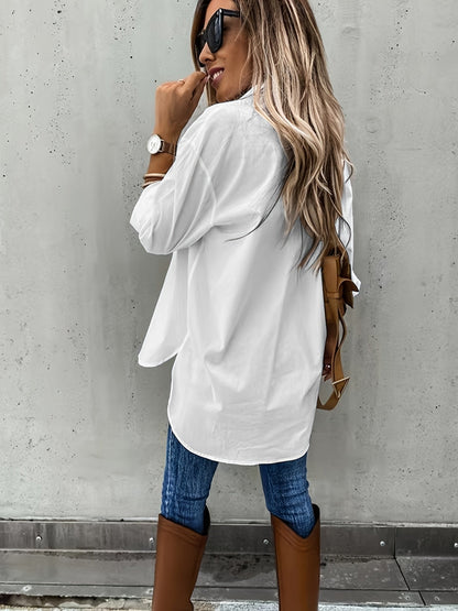 Women’s Casual Long Sleeve Shirt with Pocket