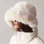 Women’s Oversized Furry Fisherman Hat – Mongolian Style Winter Hat