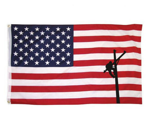 Lineman Garden Flag