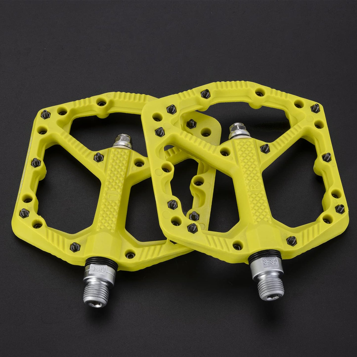 ROCKBROS Mountain Bike Pedals Flat MTB Pedals Nylon Fiber Bicycle Platform Pedals
