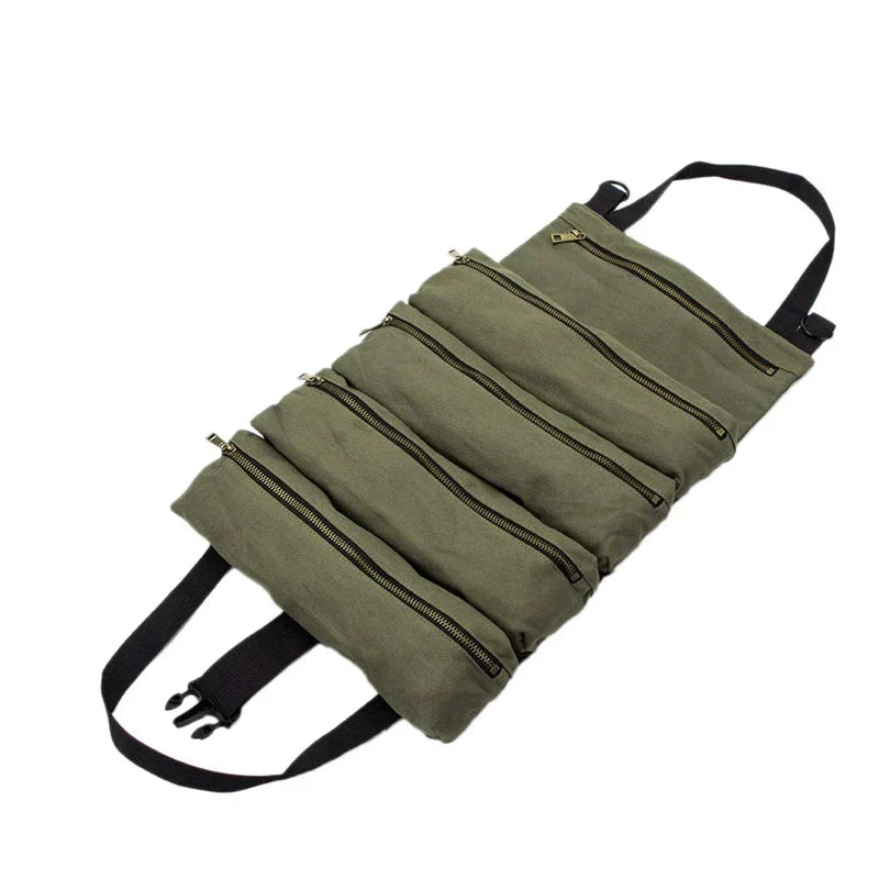 Hot Sale Roll Tool Roll Multi-Purpose Tool Roll Up Bag Wrench Roll Pouch Hanging Tool Zipper Carrier Tote