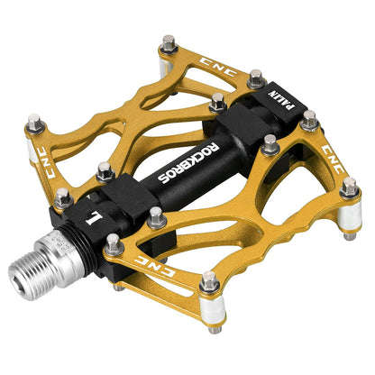 ROCKBROS Lightweight Aluminum Alloy Bike Pedals with Wide Platform Grip