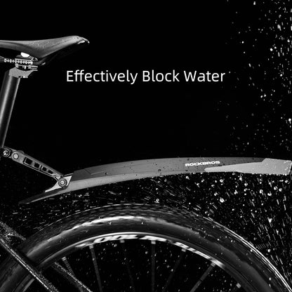 ROCKBROS Bike Adjustable MTB Mudguard Front/Rear Cycling Fender Bike Guards