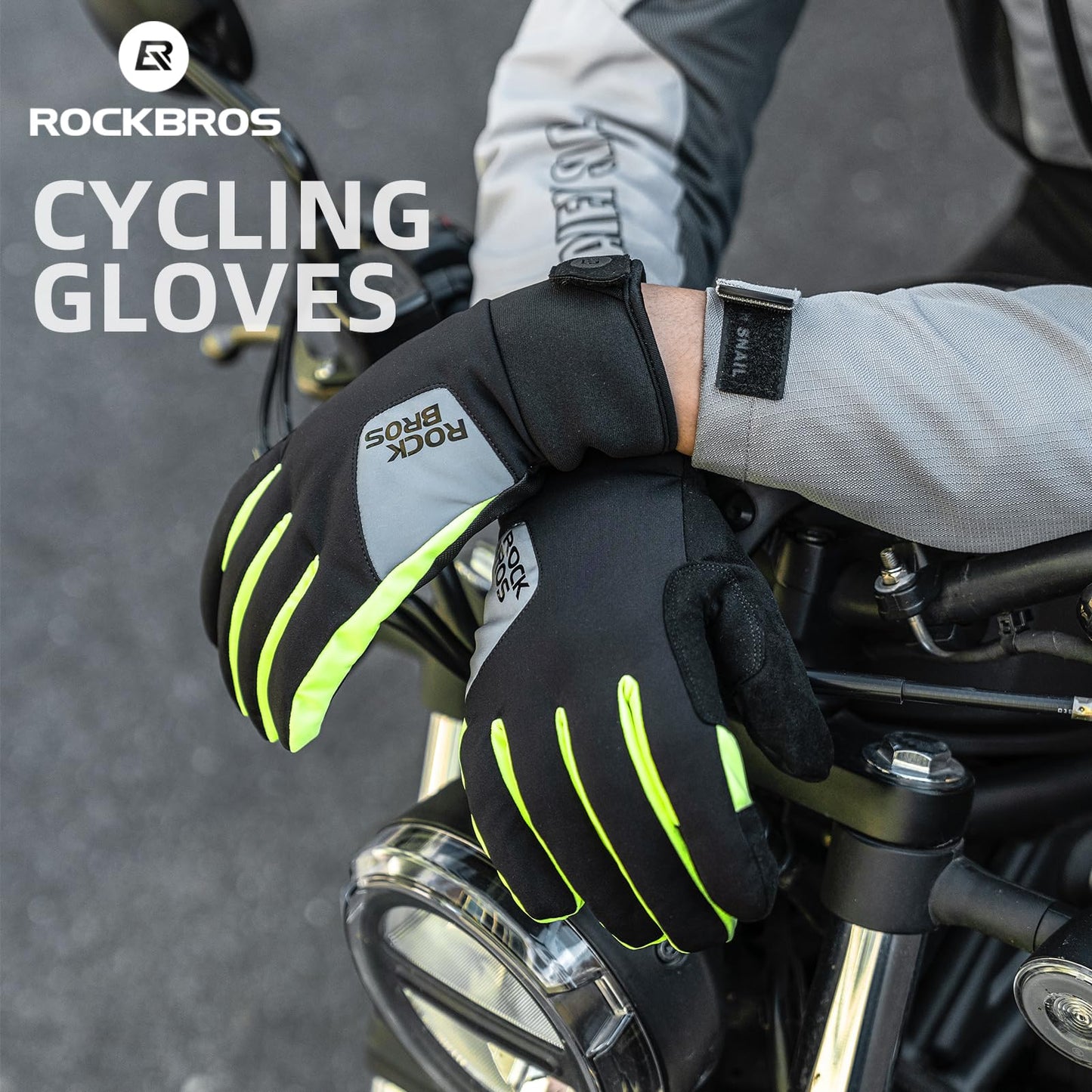 ROCKBROS Windproof Winter Cycling  Padded Thermal  Gloves for Men Women