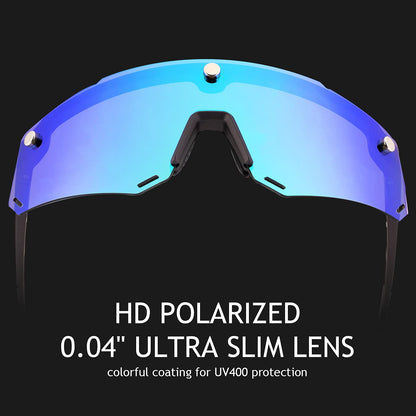 ROCKBROS Cycling Glasses for Men Women Polarized Sunglasses Two Lens for Replace