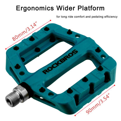 ROCKBROS Nylon Fiber Bicycle Platform Pedals for BMX MTB 9/16"