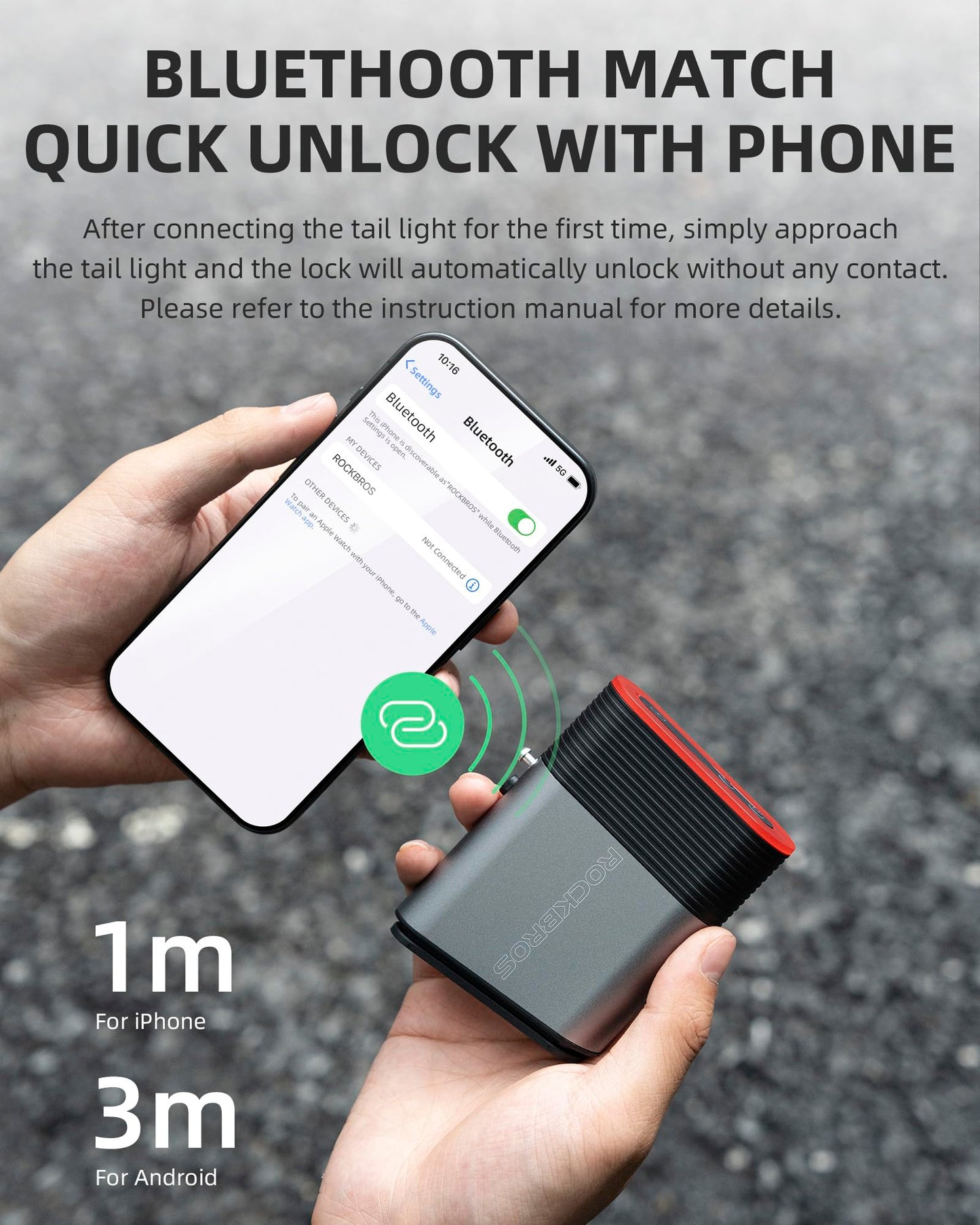 Bluetooth Lock Light Brake Sense Diurnal Light