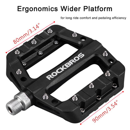 ROCKBROS Nylon Fiber Bicycle Platform Pedals for BMX MTB 9/16"