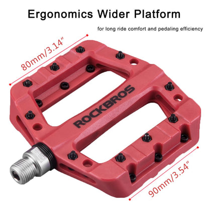 ROCKBROS Nylon Fiber Bicycle Platform Pedals for BMX MTB 9/16"
