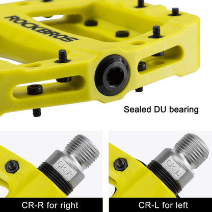 ROCKBROS Nylon Fiber Bicycle Platform Pedals for BMX MTB 9/16"