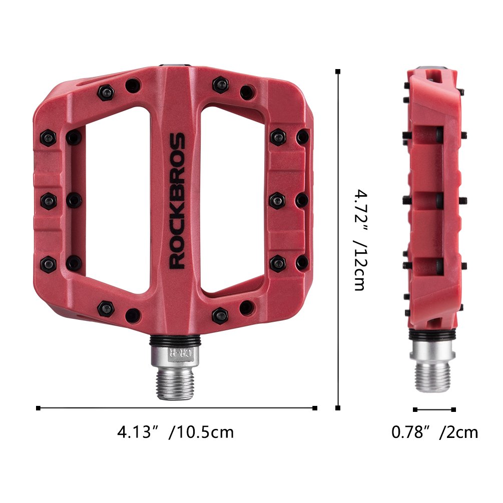 ROCKBROS Nylon Fiber Bicycle Platform Pedals for BMX MTB 9/16"