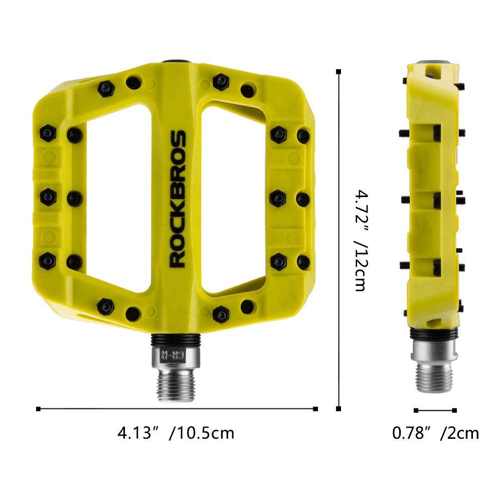 ROCKBROS Nylon Fiber Bicycle Platform Pedals for BMX MTB 9/16"