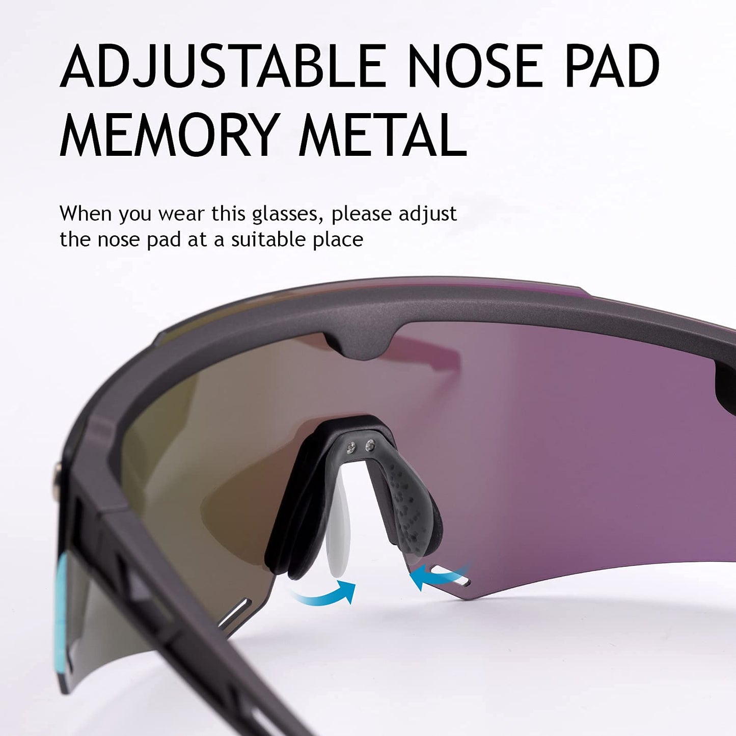 ROCKBROS Cycling Glasses for Men Women Polarized Sunglasses Two Lens for Replace