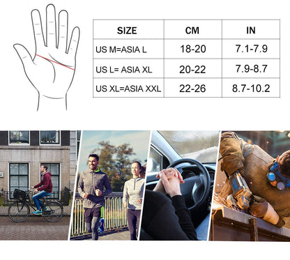 ROCKBROS Full Finger Cycling Gloves for Men, Motorcycle and Mountain Bike Gloves